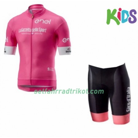 Set Rosa Fahrradtrikot + Radhose Kurze 2018 Giro d'Italia Kinder